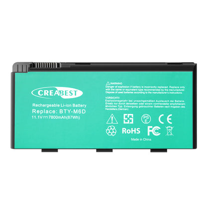Batería 11.1V BTY-M6D 7.8Ah para MSI GT70 GX660 GT660 GT660R GT660R GT680 GT683