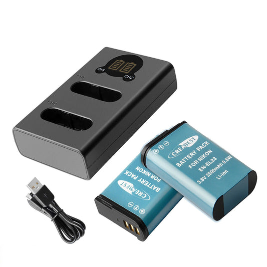 2X EN-EL23 Batería Y Cargador Para Nikon Coolpix P900 S810c B700 P600 P610 P610s