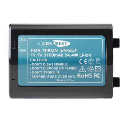 3100mAh Batería EN-EL4 para Nikon EN-EL4e F6 D2X D2Xs D2H D2Hs D3 D3S D3X EN-EL4a