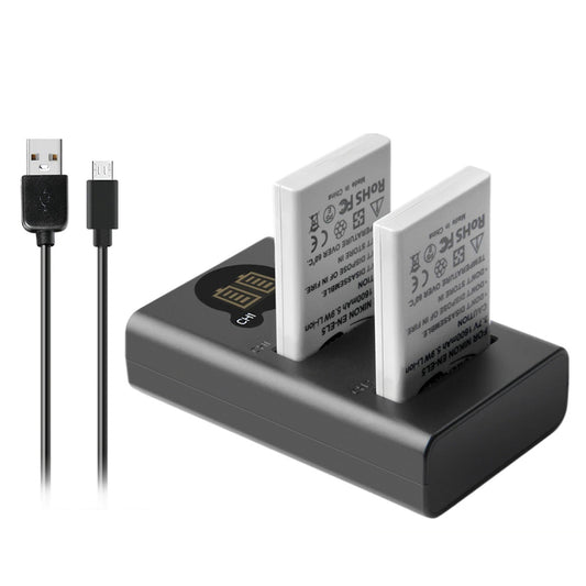 2x batería EN-EL5 1600mAh + cargador dual para Nikon Coolpix P520 P100 P510