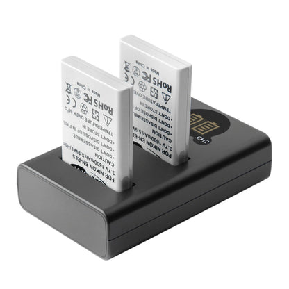 2x batería EN-EL5 1600mAh + cargador dual para Nikon Coolpix P520 P100 P510