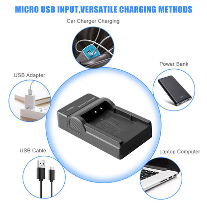 2x Cargador USB para batería Li-50B para Olympus SZ-30 SZ-20 XZ-10 SP-800UZ SP-815UZ