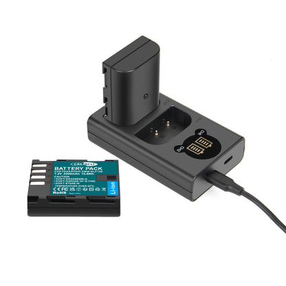 2x Batería DMW-BLF19 y cargador LCD para Panasonic Lumix GH3 GH4 GH5 GH5M2 GH5S G9