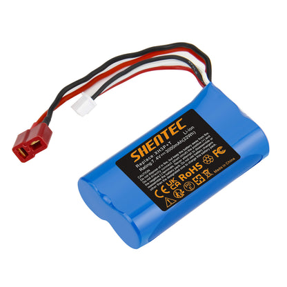 SHENTEC 7.4V 3.0Ah Batería Li-ion con Enchufe XH3P+T para Coche RC WLtoys 12401 12402 12403