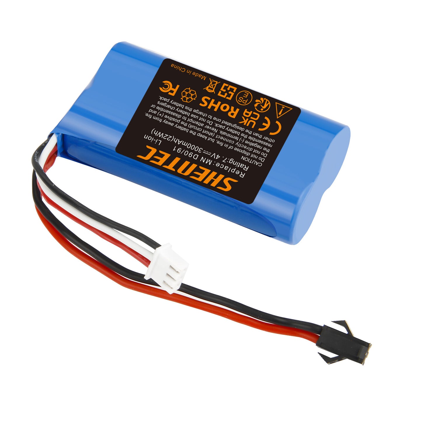 SHENTEC 3Ah 7.4V Batería Li-ion para MN D90/91 MN 99/99S Coche RC Modelo H101 H105 RC