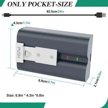 SHENTEC Batería Recargable 6.4Ah V4 Para Ring Video Doorbell 2 3 4 Spotlight Stick Up