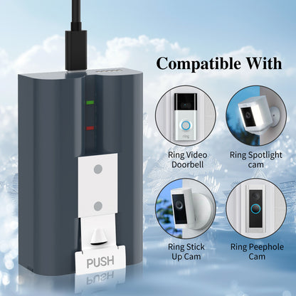 SHENTEC Batería Recargable 6.4Ah V4 Para Ring Video Doorbell 2 3 4 Spotlight Stick Up