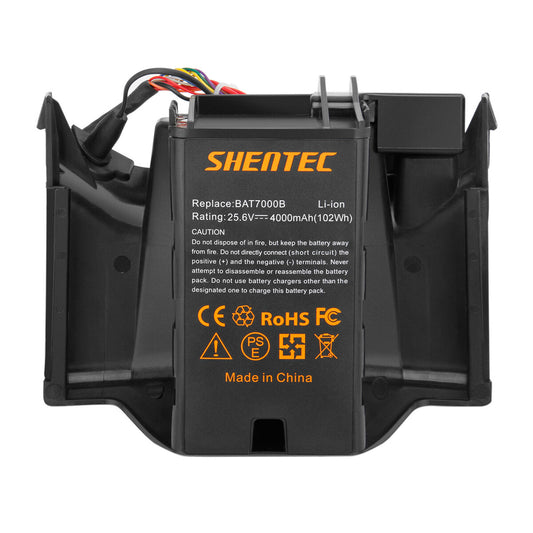 SHENTEC Batería Li-ion 4000mAh 25.6V Para Robomow MRK7005A, BAT7000B, RC302, RC306, RC312, RC308