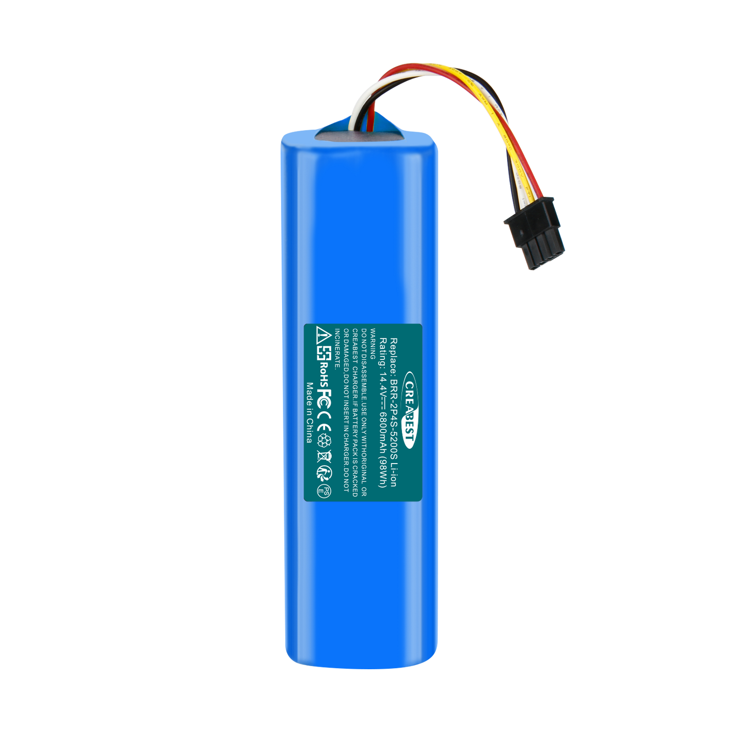 SHENTEC Batería de repuesto Li-ion 14.4V 6800nAh BRR-2P4S-5200S para Xiaomi Roborock T4 T6 T7 Mijia S7