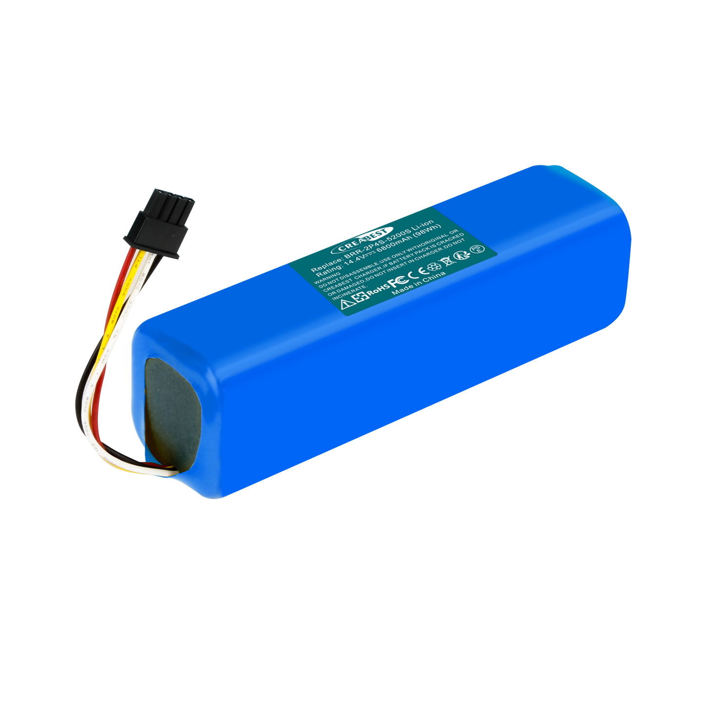 SHENTEC Batería de repuesto Li-ion 14.4V 6800nAh BRR-2P4S-5200S para Xiaomi Roborock T4 T6 T7 Mijia S7