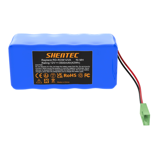 SHENTEC Batería de repuesto 3.5Ah 12V para RD-ROW12VA para Rowenta RH846301 RS-Rh5488 RH846501