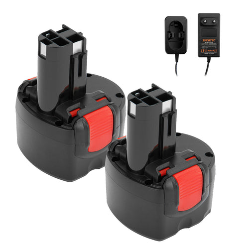 SHENTEC Batería Ni-MH de 9.6V 4000mAh para Bosch BAT048 BAT100 PSR 960 GSR 9.6 BPT1041