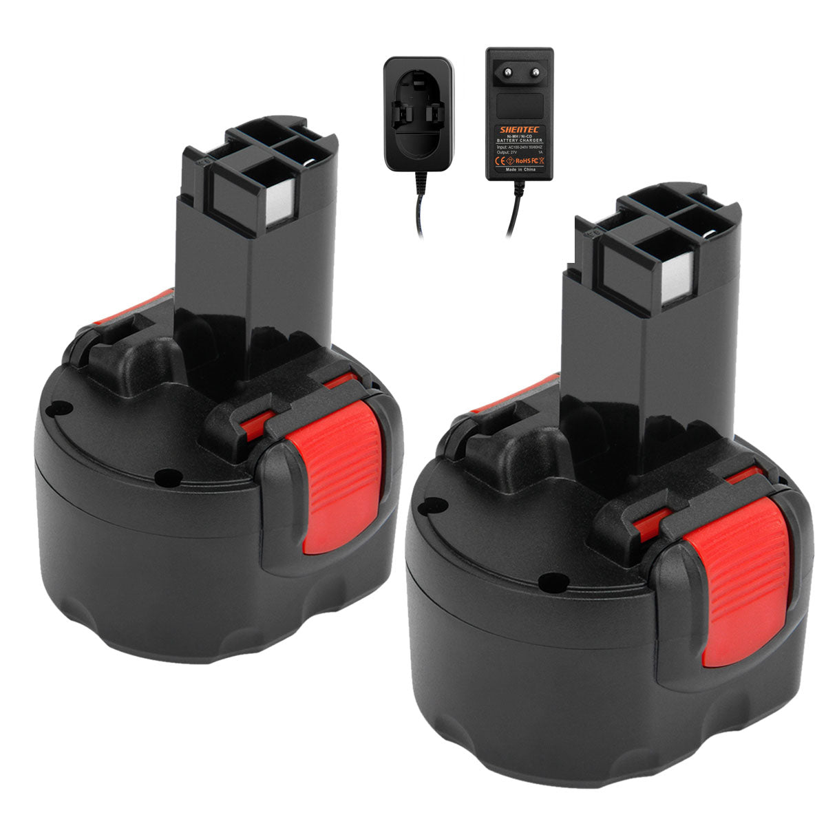 SHENTEC Batería Ni-MH de 9.6V 4000mAh para Bosch BAT048 BAT100 PSR 960 GSR 9.6 BPT1041