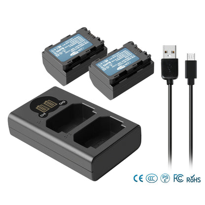 2x Batería NP-FZ100 Y Cargador Para Sony Alpha A6600 A9R A9S A7 III A7R III A7R IV