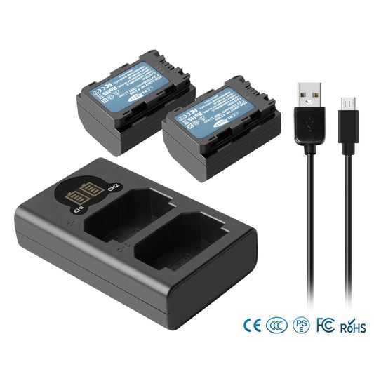 2x Batería NP-FZ100 Y Cargador Para Sony Alpha A6600 A9R A9S A7 III A7R III A7R IV