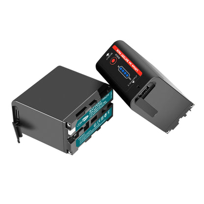 2X Batería 7.4V NP-F970 10500mAh para Sony NP-F930 F950 NP-F530 F960 NP-F990