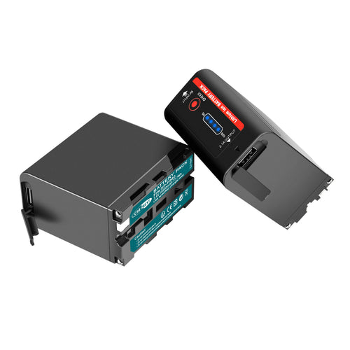 2X Batería 7.4V NP-F970 10500mAh para Sony NP-F930 F950 NP-F530 F960 NP-F990