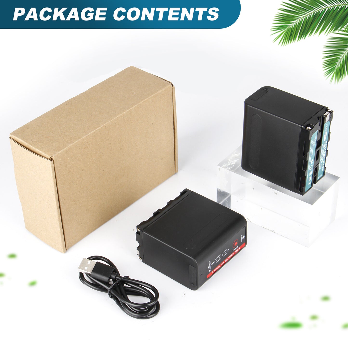 2X Batería 7.4V NP-F970 10500mAh para Sony NP-F930 F950 NP-F530 F960 NP-F990