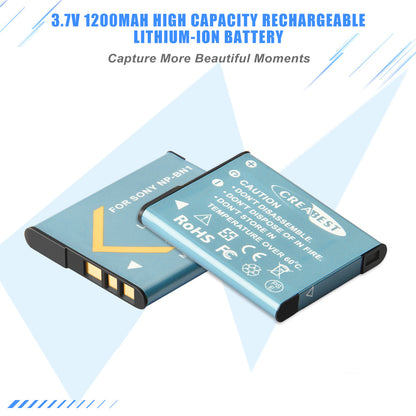 2 Piezas Cargador De Batería NP-BN1 Para Sony Cyber-Shot DSC-W310 W800 W320 W350 W380