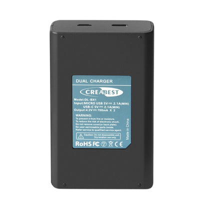 SHENTEC Paquete de 2 baterías NP-BX1 para Sony DSC-RX100, HX300, H400, WX350, WX400, HX50V, HX60