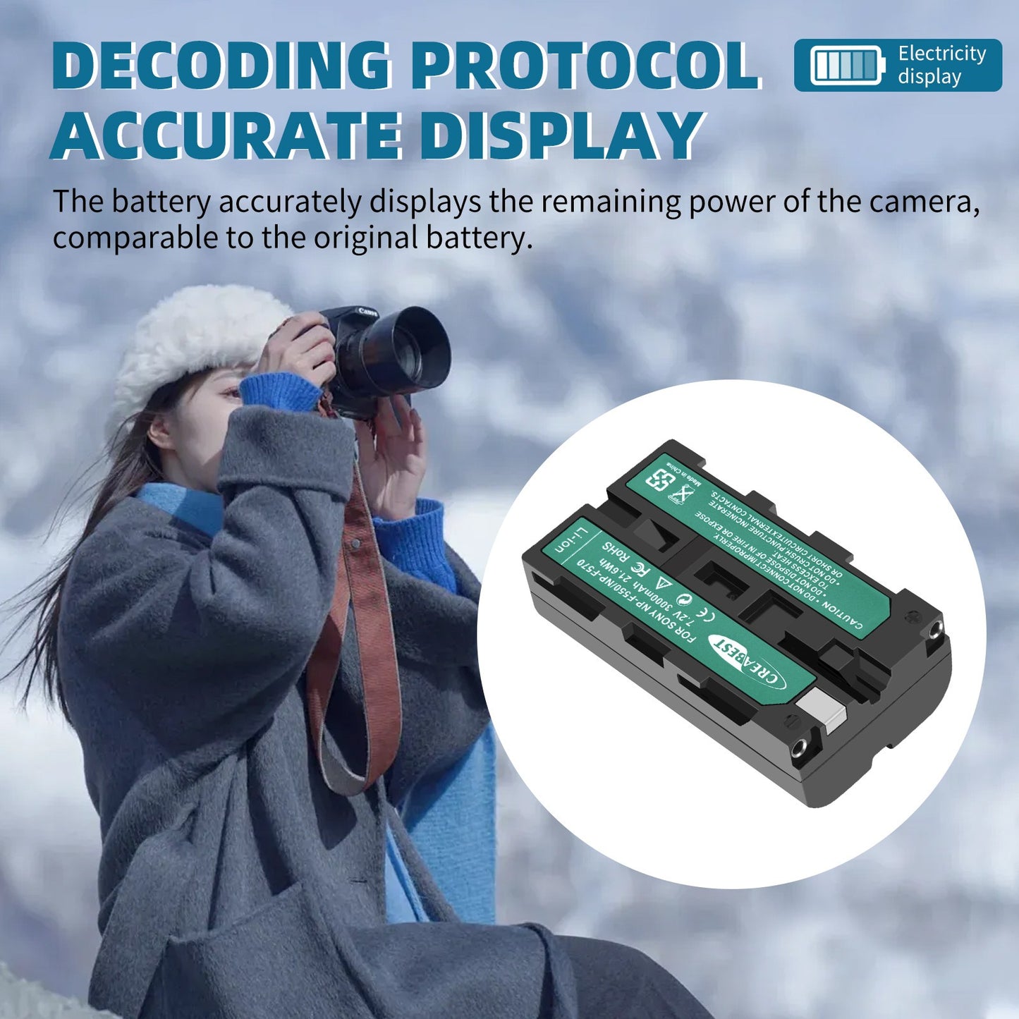 Pack de 2 Baterías 7.2V NP-F550 + Cargador Dual para SONY NP-F970 NP-F960 F990 F950 F530 F330