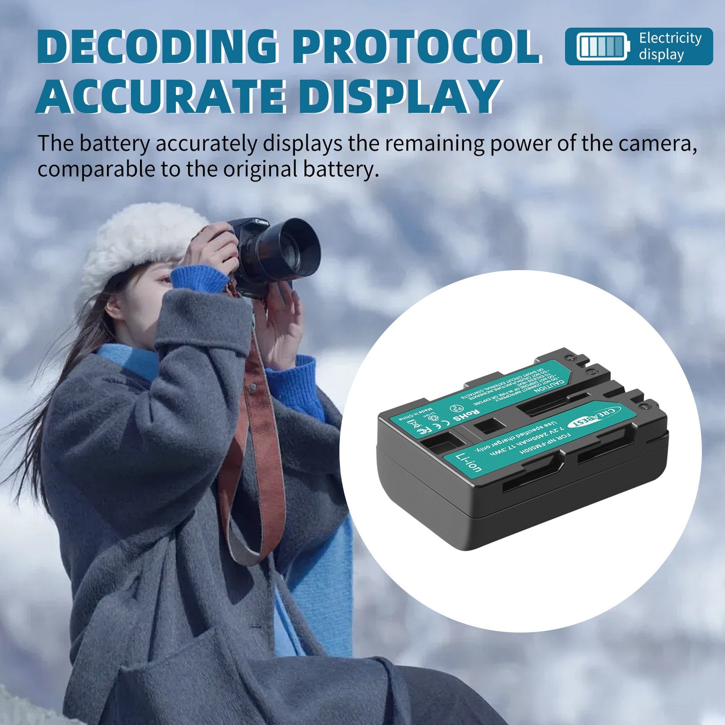 SHENTEC 2x Baterías NP-FM500H +Cargador Para Sony Alpha DSLR/SLT A57 A68 A58 A300K/N A100