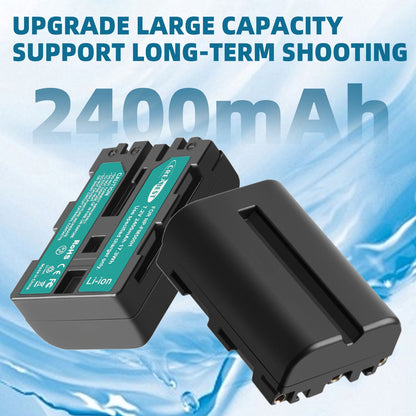 SHENTEC 2x Baterías NP-FM500H +Cargador Para Sony Alpha DSLR/SLT A57 A68 A58 A300K/N A100