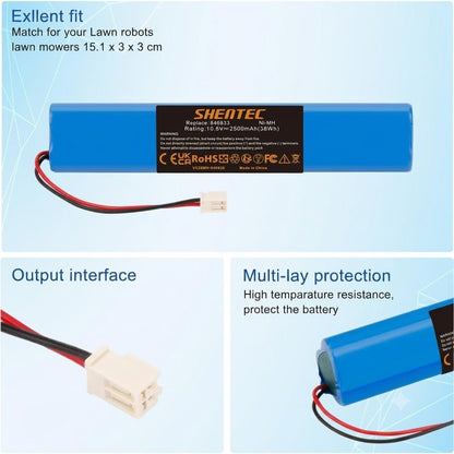 txt
Batería de repuesto SHENTEC de 2500mAh para el motor de persiana enrollable Velux 946933, persianas enrollables solares SSL, persianas enrollables solares