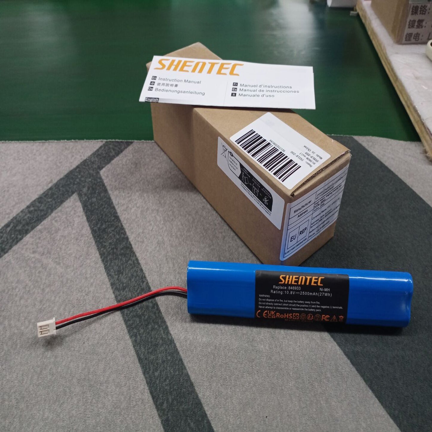 txt
Batería de repuesto SHENTEC de 2500mAh para el motor de persiana enrollable Velux 946933, persianas enrollables solares SSL, persianas enrollables solares
