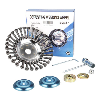 txt
Cabezal desbrozador de alambre de acero de 6" 8" 10" con cepillo de rueda giratoria y kit adaptador