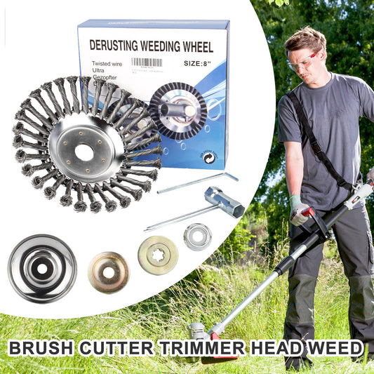 txt
Cabezal desbrozador de alambre de acero de 6" 8" 10" con cepillo de rueda giratoria y kit adaptador