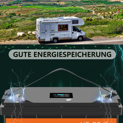 SHENTEC Batería LiFePO4 12/24V 100/150/200/300Ah con BMS para barco solar, sistema aislado y autocaravana