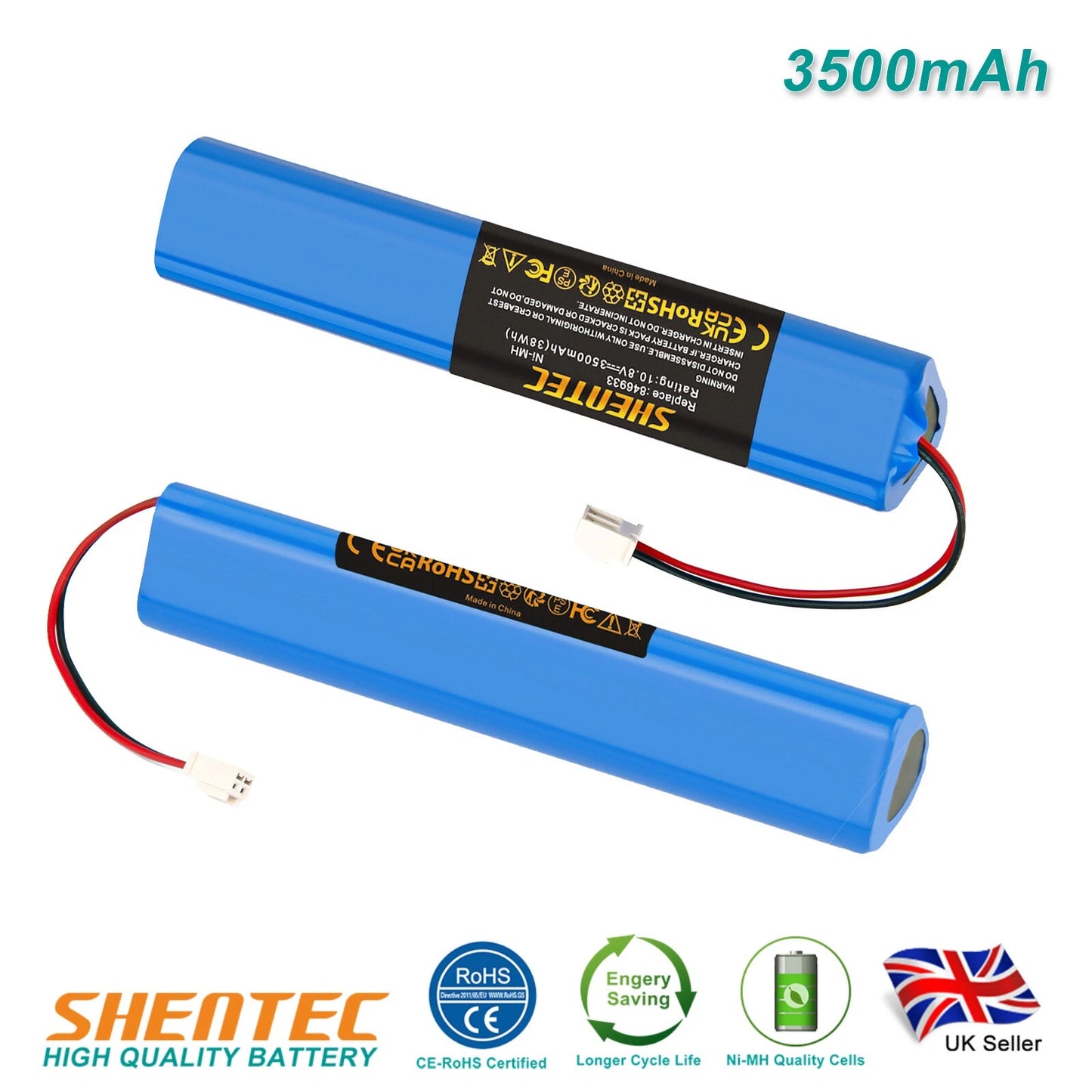 SHENTEC 2x 10.8V 3500mAh NiMH Baterías para Velux Ventana Solar de Techo 946933 946930 846933