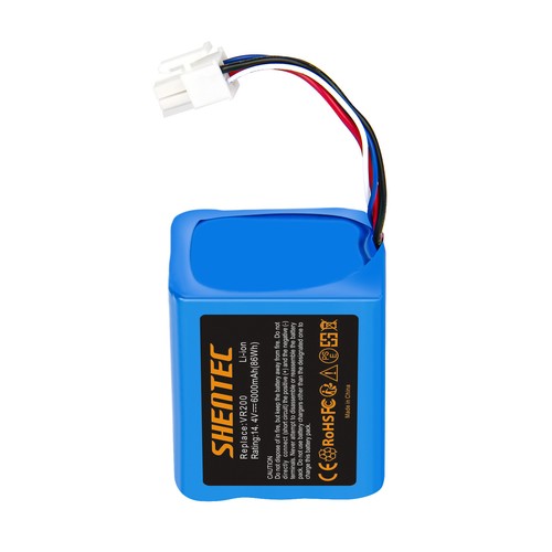 SHENTEC Batería Li-ion de 6000mAh 14.4V para Vorwerk Kobold VR200 20884-1 4NCR18650P2-C001A