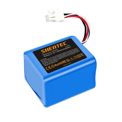 SHENTEC Batería Li-ion de 6000mAh 14.4V para Vorwerk Kobold VR200 20884-1 4NCR18650P2-C001A