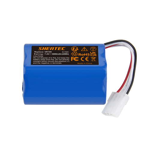 SHENTEC Batería de repuesto de 6Ah y 7.4 V de ion de litio para Vorwerk SCM61932,46439 Vorwerk Kobold VR100,VX100