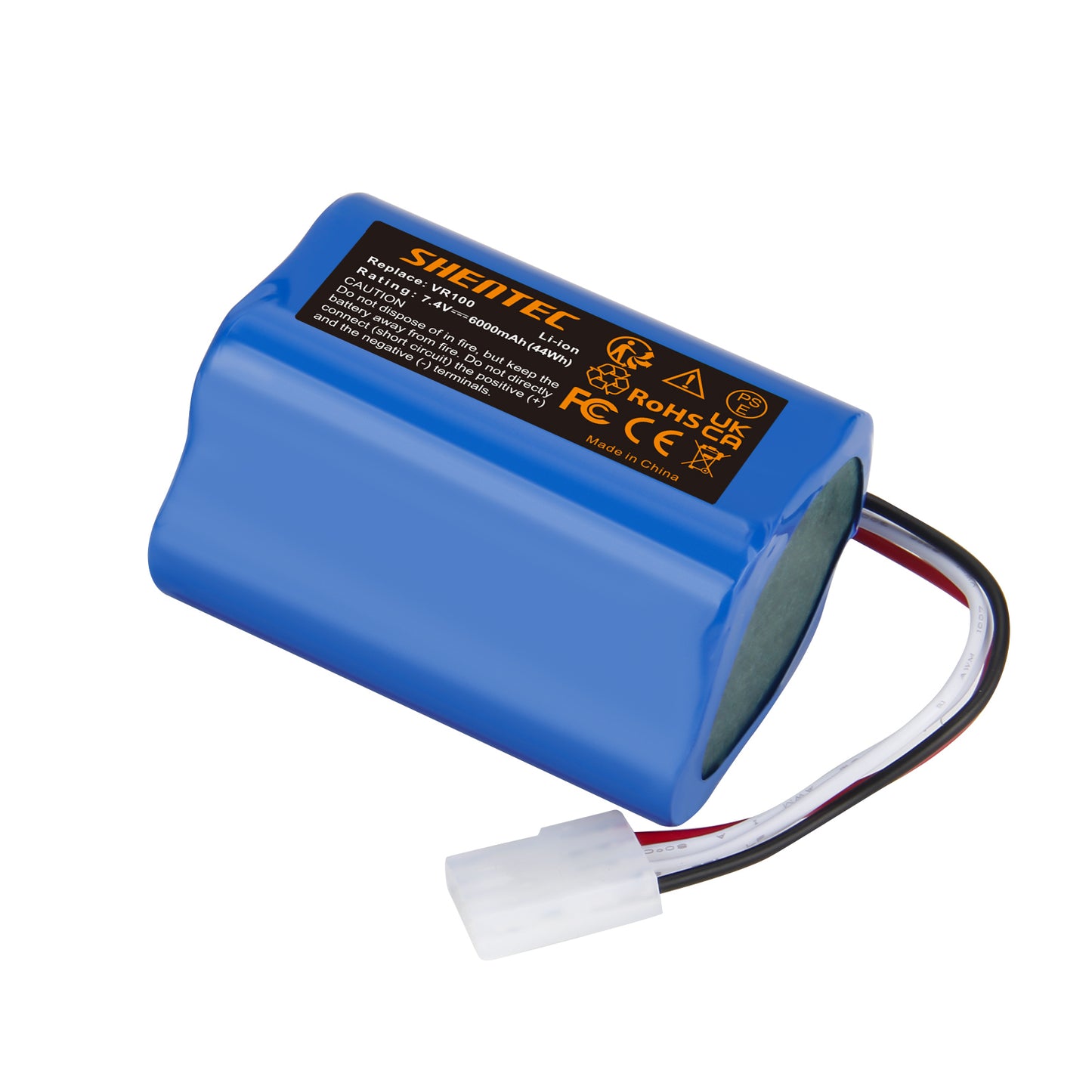SHENTEC Batería de repuesto de 6Ah y 7.4 V de ion de litio para Vorwerk SCM61932,46439 Vorwerk Kobold VR100,VX100