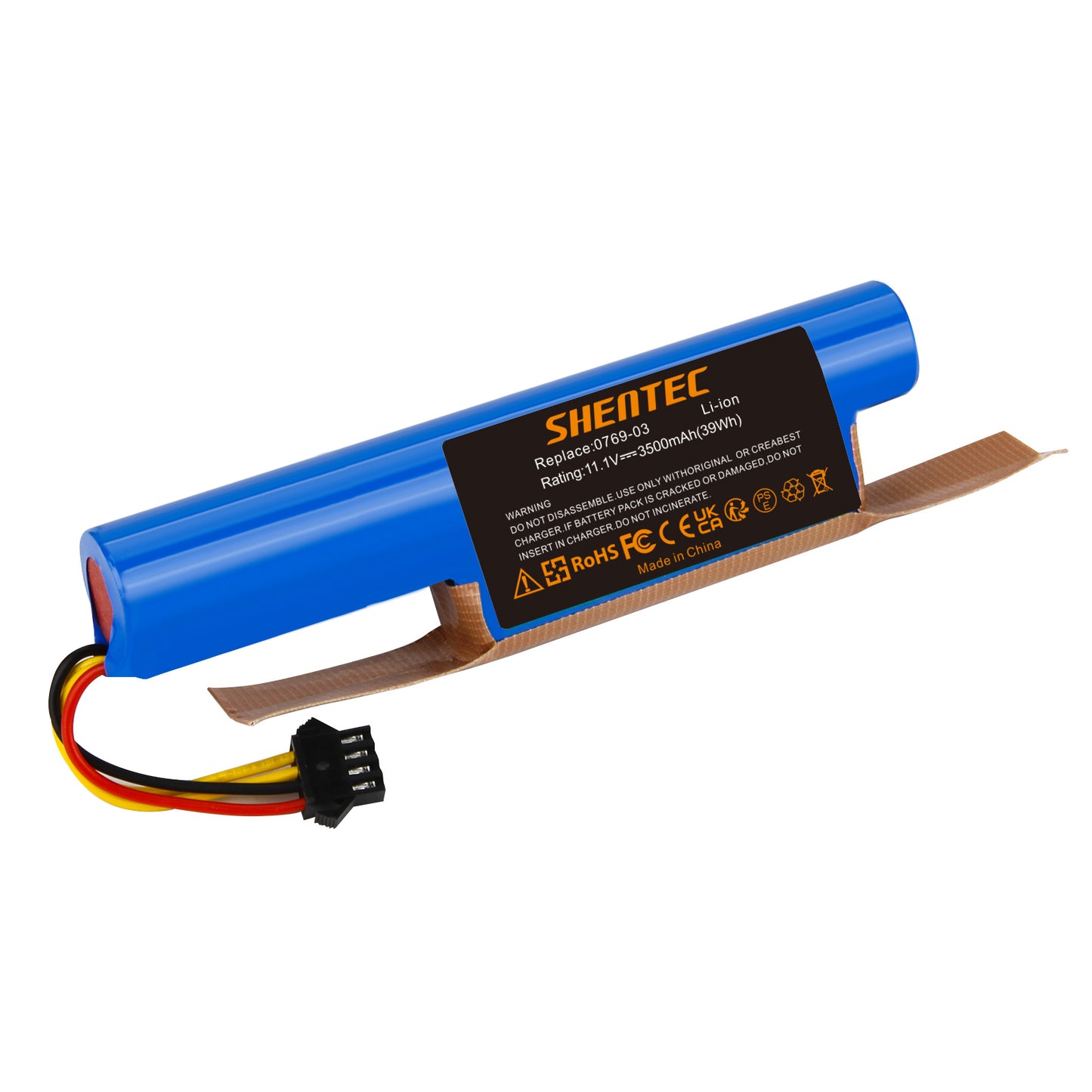 SHENTEC Batería de reemplazo Li-ion 10.8V 3.5Ah para Vileda VR 102, VR One, VR 201 PetPro, VR 303, 0769-03
