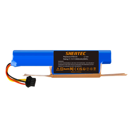 SHENTEC Batería de reemplazo Li-ion 10.8V 3.5Ah para Vileda VR 102, VR One, VR 201 PetPro, VR 303, 0769-03