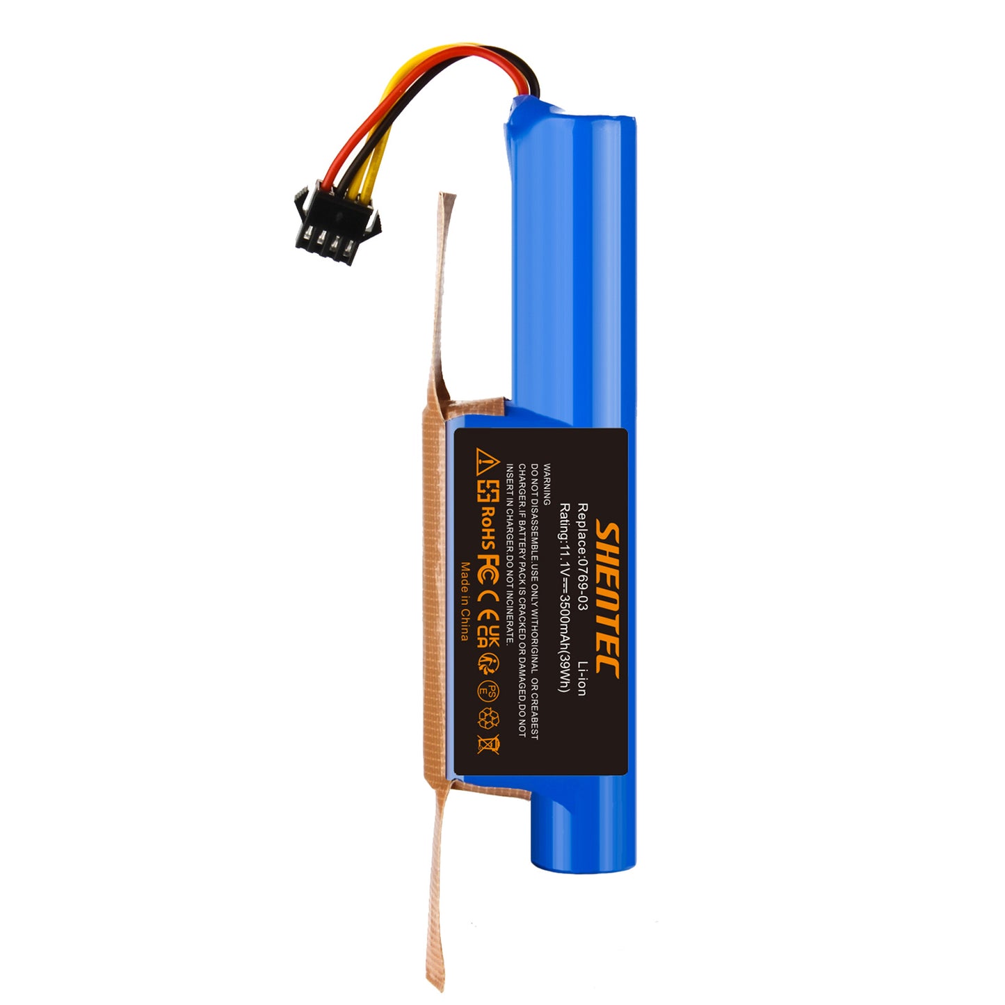 SHENTEC Batería de reemplazo Li-ion 10.8V 3.5Ah para Vileda VR 102, VR One, VR 201 PetPro, VR 303, 0769-03