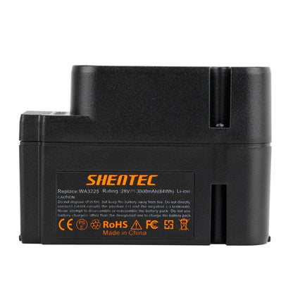 SHENTEC Batería Li-ion 28V 3.0AH Para Worx WA3225 WA3565 Landroid M800 WG790E WG754E