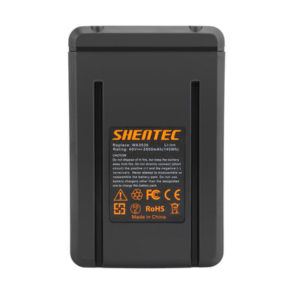 SHENTEC Batería Li-ion 3.5Ah 40V para WORX WA3536 WA3734 WG268E WG568E WG168E WG368E WG770E