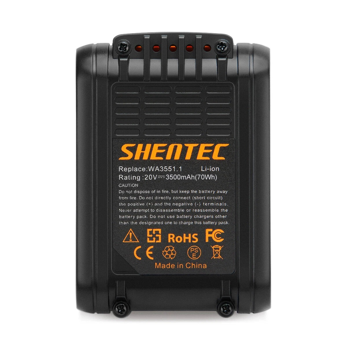SHENTEC Batería Li-ion 3500mAh 20V para Worx WA3551.1 WG169 WX372 WX166 WX372 WX390