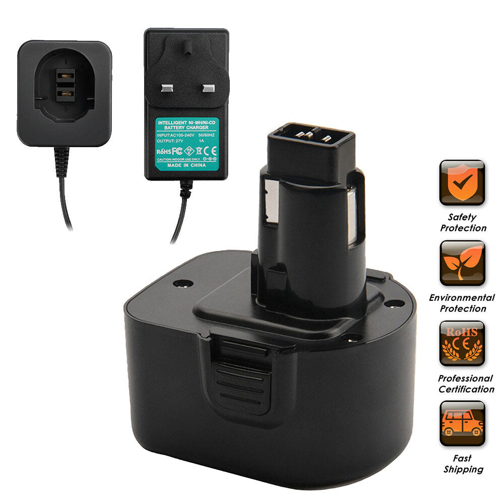 SHENTEC Batería Ni-MH de 3500 mAh + cargador para Dewalt DC9071 DE9074 DE9075 DW9072 DW9071 DE9037