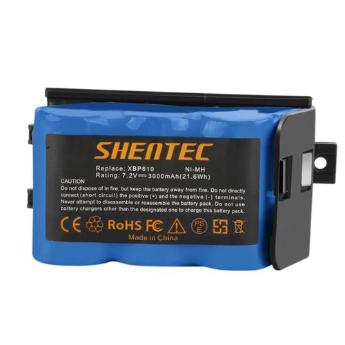 SHENTEC Batería de Reemplazo Ni-MH de 3000mAh y 7.2V para Shark XBP-610 XBP610 EU-36000 UV610DT